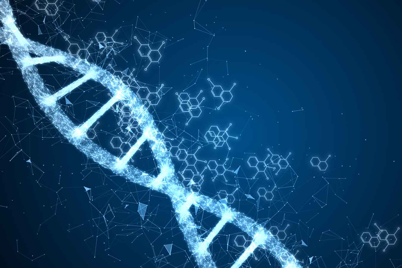 stock image of gene and molecular imaging