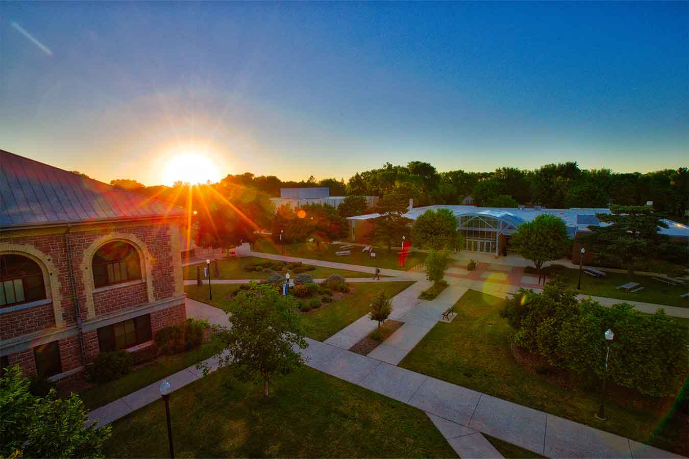 Campus at sunset