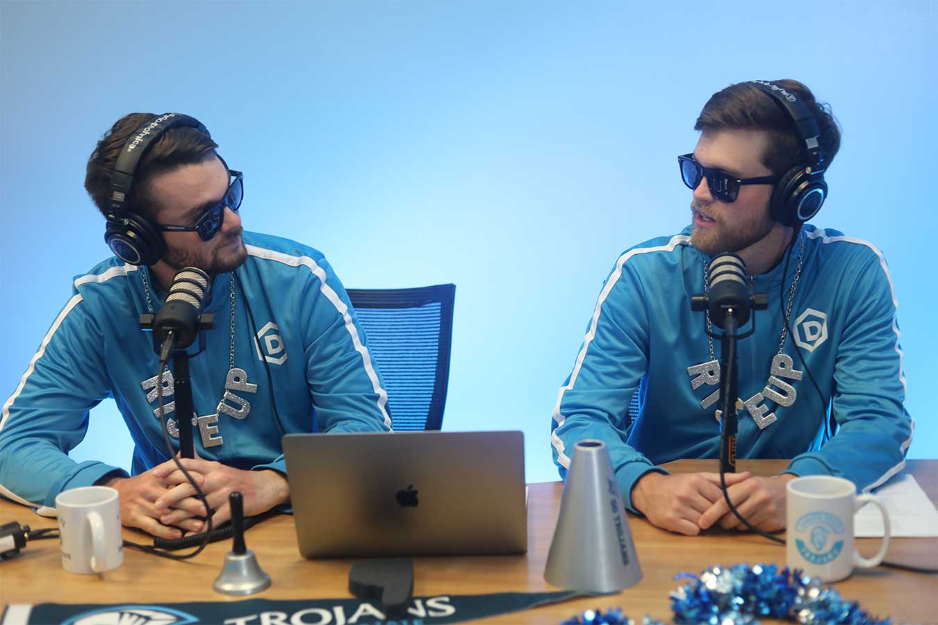 Day of Giving in studio hosts Jarod Keene and Jordan Oberg.