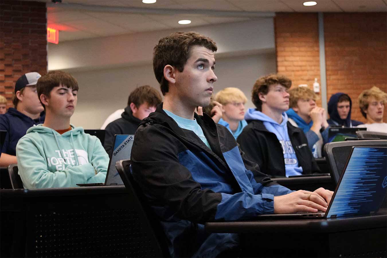 Students in a College of Business course at DSU.