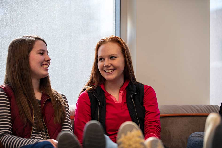 students lounging